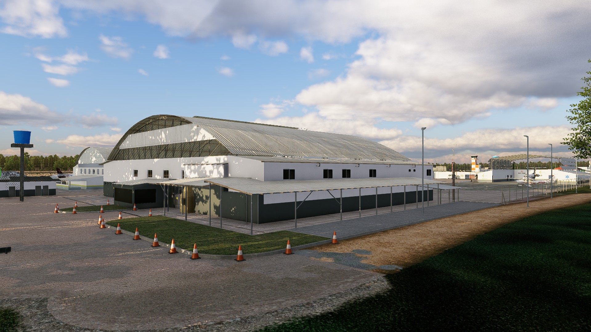 Custom night lighting on the main apron